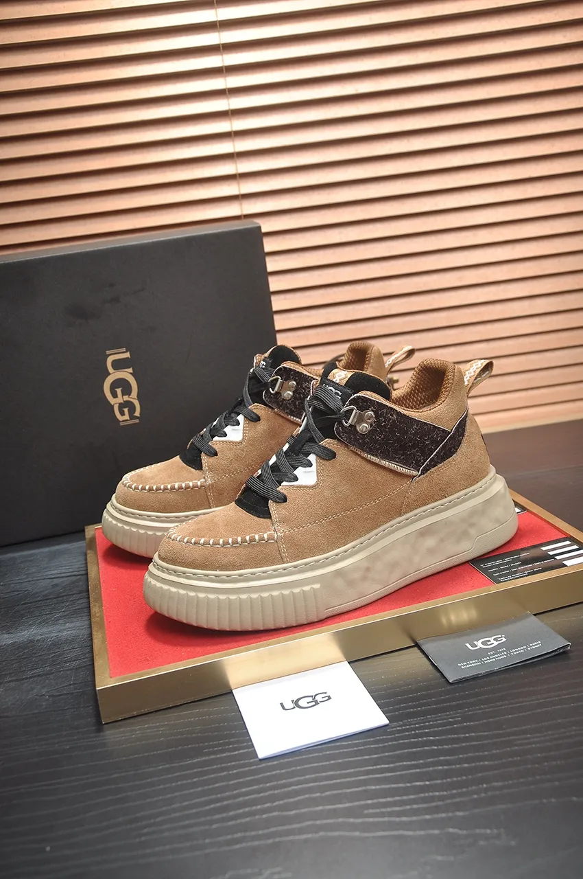 Men's shoes 💰640💶 [UGG] (full wool lining) top-end high-quality fur-in-one warm snow boots from Australia's warm luxury brand men's shoes, UGG-5877 official website synchronized, made of imported cowhide, carefully sewn...Imported rubber foam outsole (comfortable, soft, wear-resistant) The quality is really great...Exquisite workmanship, you can't put it down at first sight, available in sizes 39-44